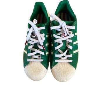 Adidas Men's Superstar Green Classic Superstar Sneakers Sz 6.5